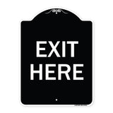 Parking Lot Sign Exit Here