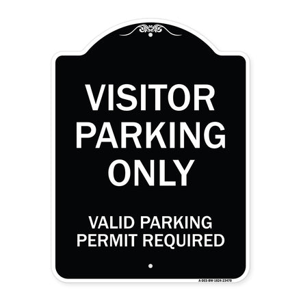 Parking Area Sign Visitors Parking Only - Valid Parking Permit Required