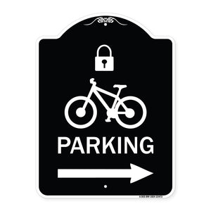 Parking (With Lock Cycle & Right Arrow Symbol)