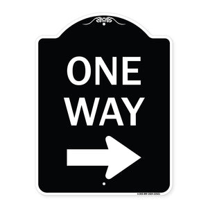 One Way Sign (Right Arrow)