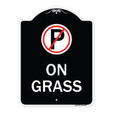 On Grass (With No Parking Symbol)