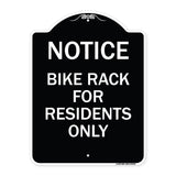 Notice Sign Bike Rack for Residents Only