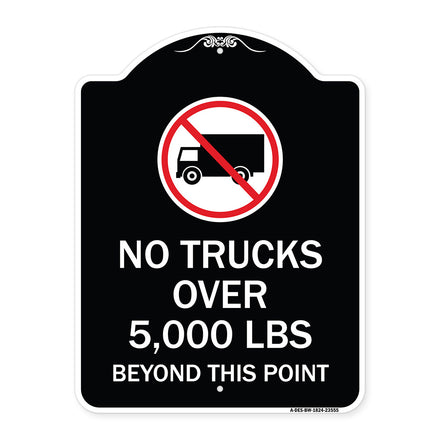 No Trucks Over (Editable Weight) Beyond This Point with Graphic