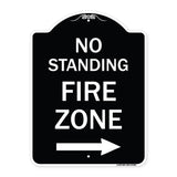 No Standing Fire Zone with Right Arrow