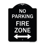 No Parking Fire Zone with Bidirectional Arrow