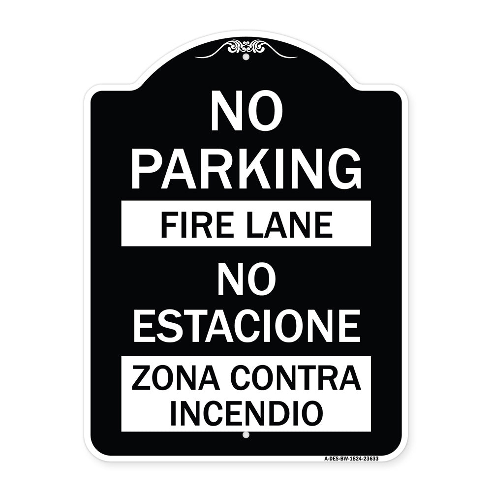 No Parking - Fire Lane - No Estacione Zona Contra Incendio