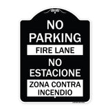 No Parking - Fire Lane - No Estacione Zona Contra Incendio