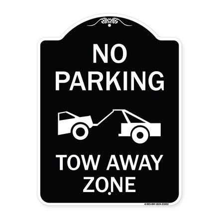 No Parking Tow Away Zone (Tow Truck Symbol)