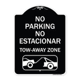 No Parking No Estacionar Tow Away Zone (With Graphic) Directional Arrow) Tacionamiento Zona De Cargamento