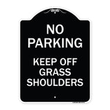 No Parking Keep Off Grass Shoulders