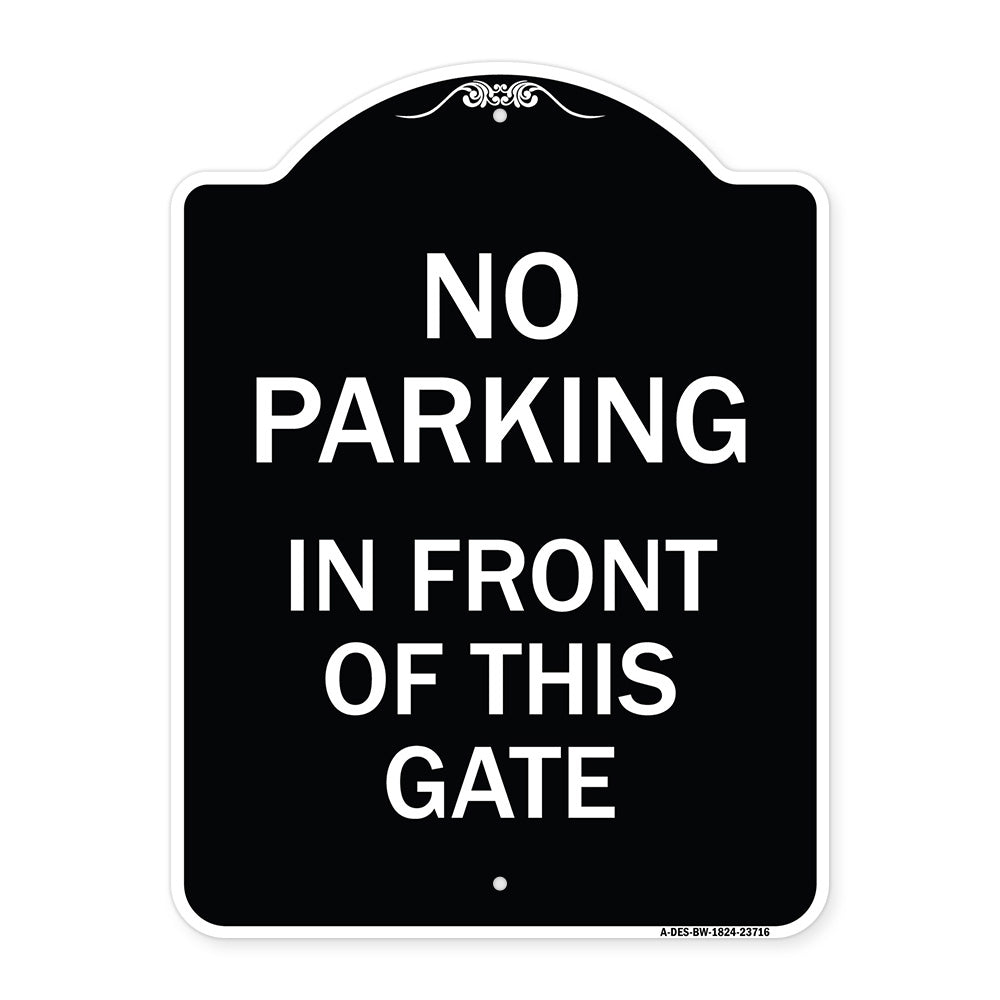 No Parking in Front of This Gate