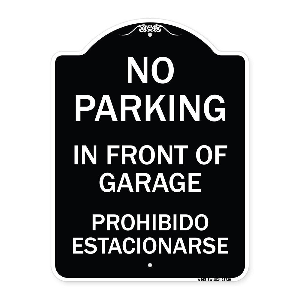 No Parking in Front of Garage Prohibido Estacionarse