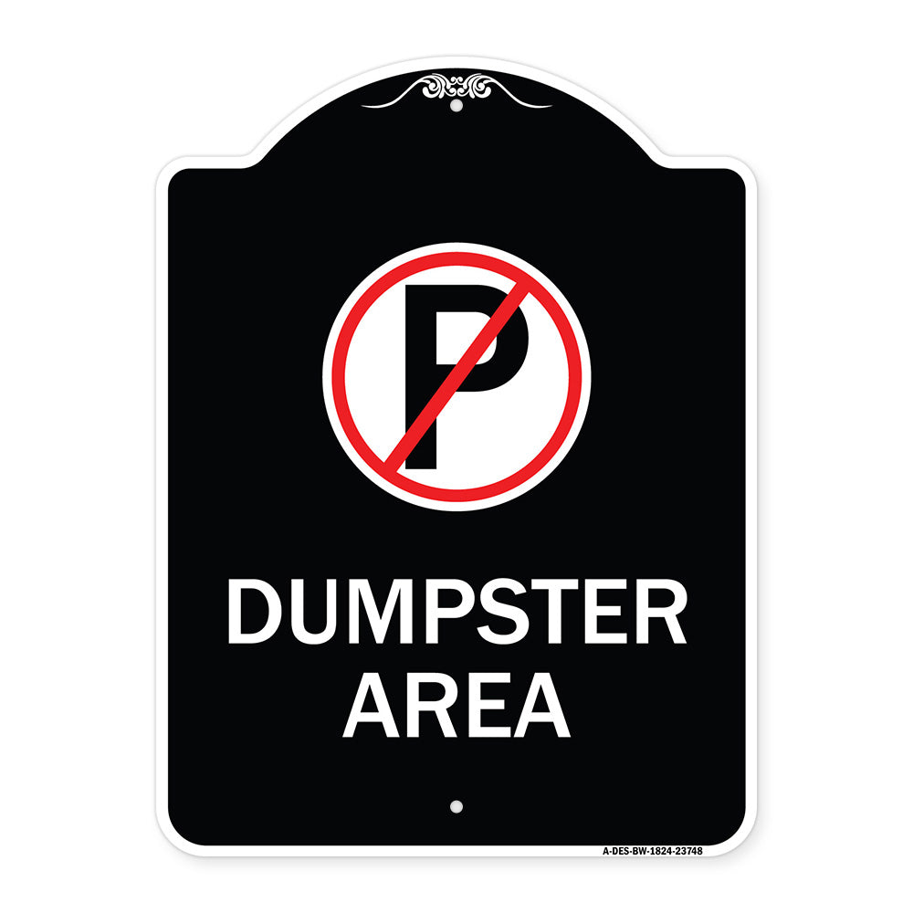No Parking Dumpster Area