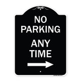 No Parking Anytime with Right Arrow