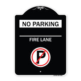 No Parking - Fire Lane (With No Parking Symbol)