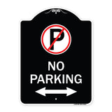 No Parking (No Parking Symbol and Arrow Pointing Left and Right)