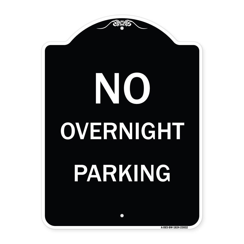 No Overnight Parking Sign