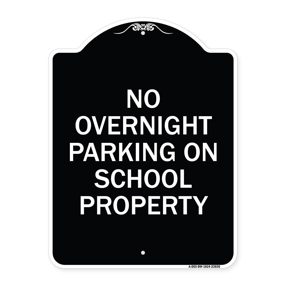 No Overnight Parking on School Property