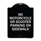 No Motorcycle or Scooter Parking on Sidewalk