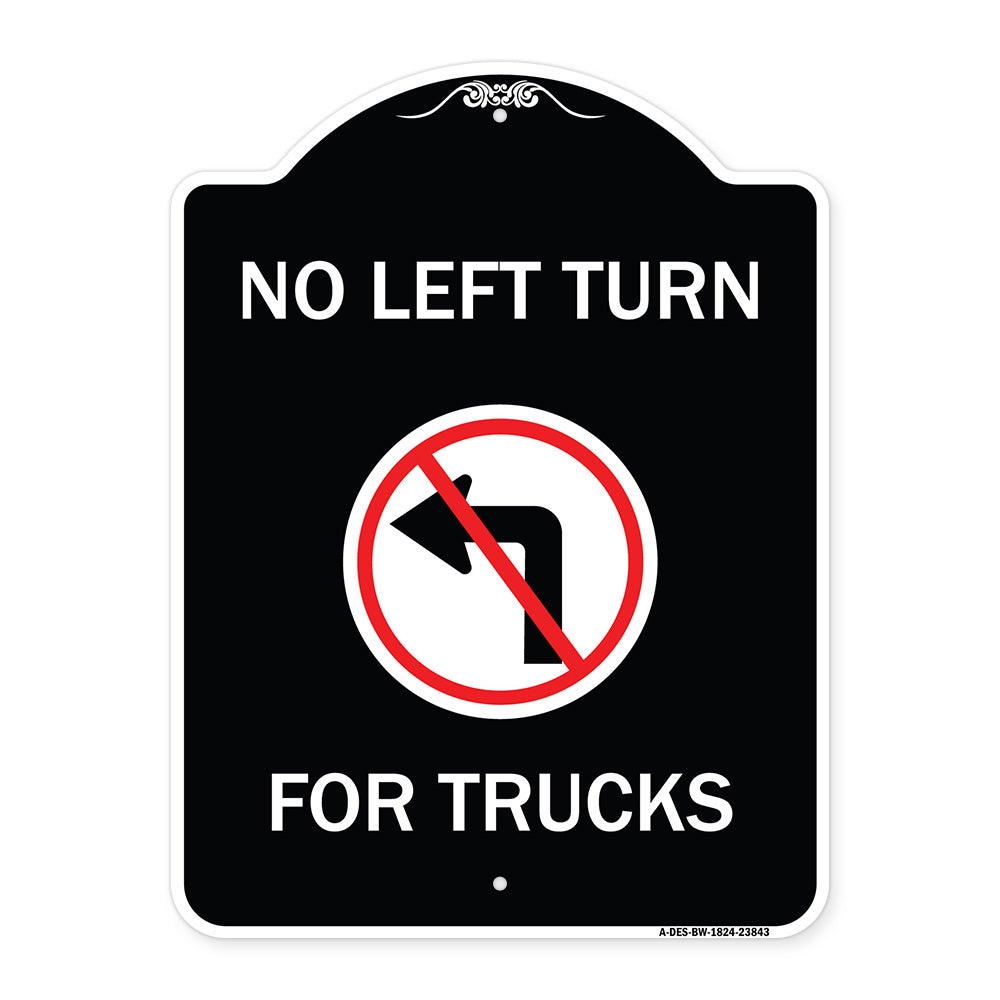 No Left Turn for Trucks with Graphic