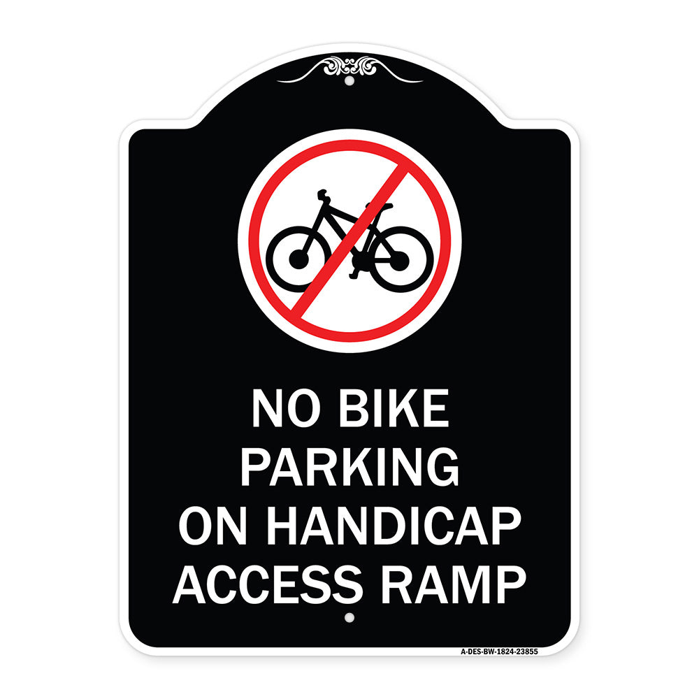 No Bike Parking on Handicap Access Ramp