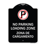 Loading Zone Zona De Cargamento (With No Parking Symbol)