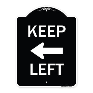 Keep Left Sign (Left Arrow)