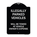 Illegally Parked Vehicles Will Be Towed at Owner's Expense Sign