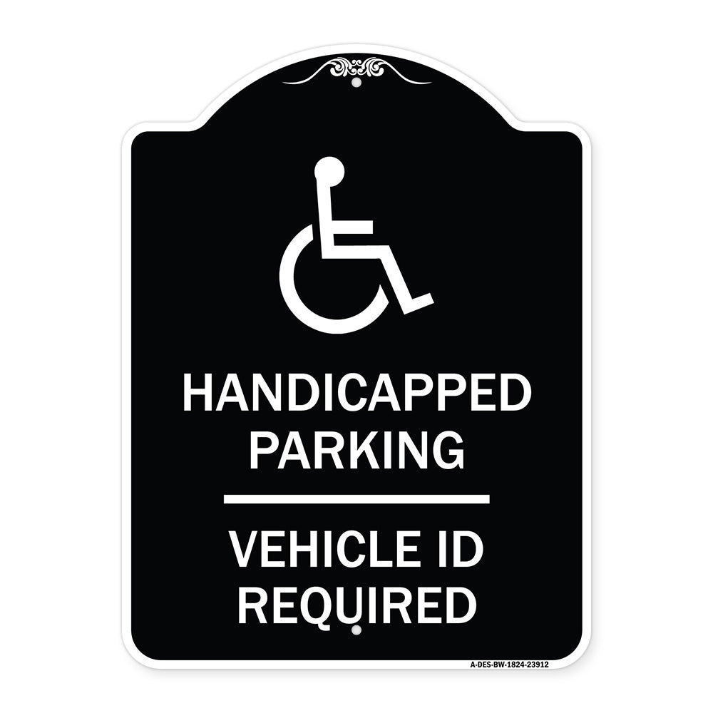 Handicapped Parking - Vehicle Id Required - (Handicapped Symbol)