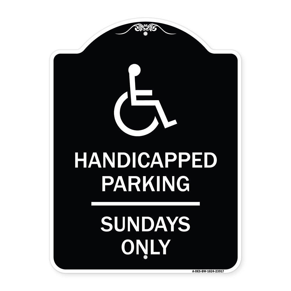 Handicapped Parking - Sundays Only (With Graphic)