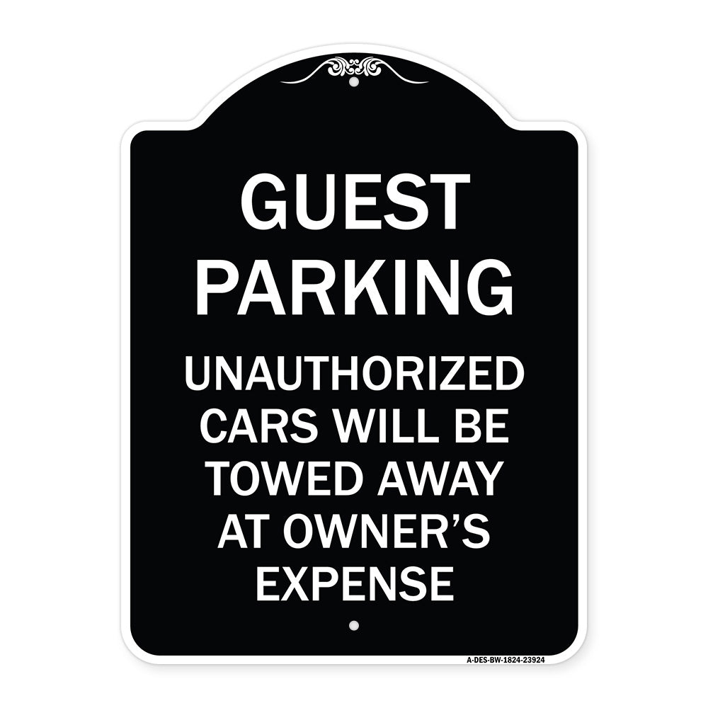 Guest Parking Unauthorized Cars Will Be Towed Away at Owner's Expense