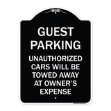 Guest Parking Unauthorized Cars Will Be Towed Away at Owner's Expense