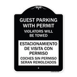 Guest Parking with Permit Violators Will Be Towed Estacionamento De Visita Con Permiso Coches Sin Permiso Seran Remolcadoa