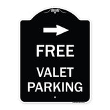 Free Valet Parking with Right Arrow