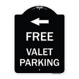 Free Valet Parking with Left Arrow