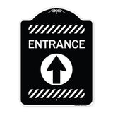 Flex Post Entrance with Straight Ahead Arrow Decal Only for Flex Paddle