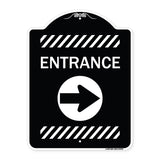 Flex Post Entrance with Right Arrow Decal Only for Flex Paddle