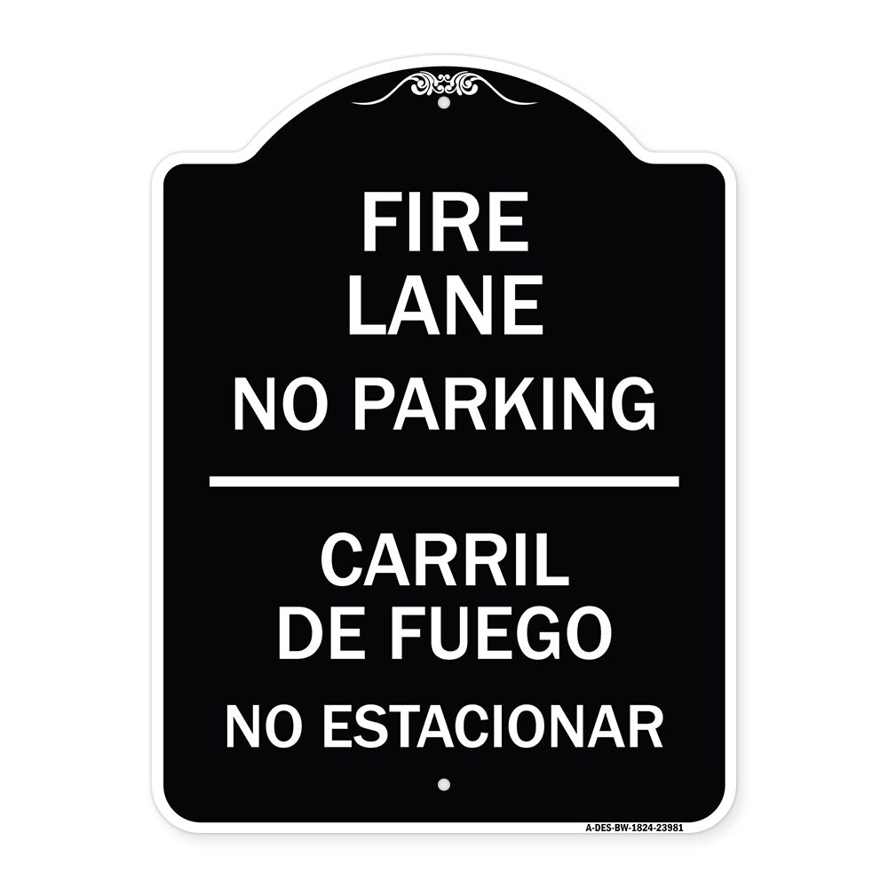 Fire Lane No Parking - Carril De Fuege No Esta Conar