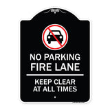 Fire Lane Keep Clear at All Times with Graphic
