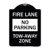 Fire Lane Sign No Parking Tow-Away Zone