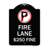 Fire Lane $250 Fine (With No Parking Symbol)