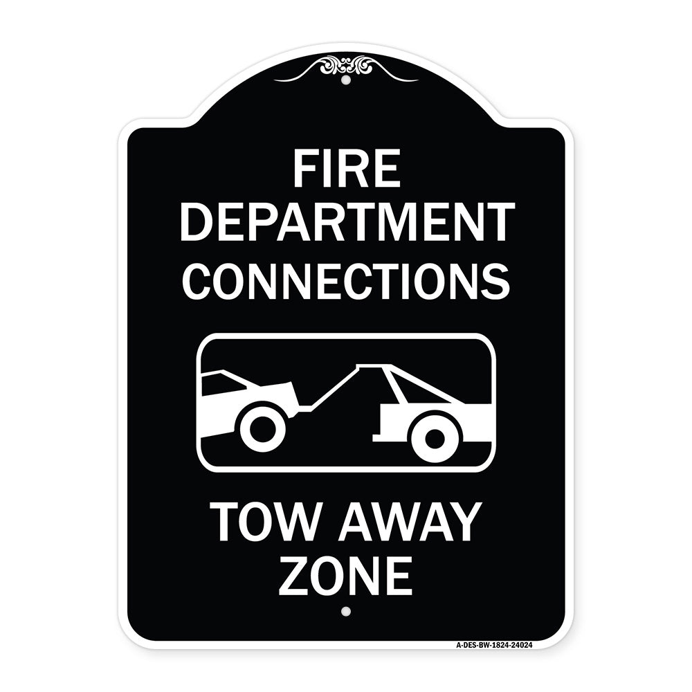Fire Department Connection Tow Away Zone (With Graphic)
