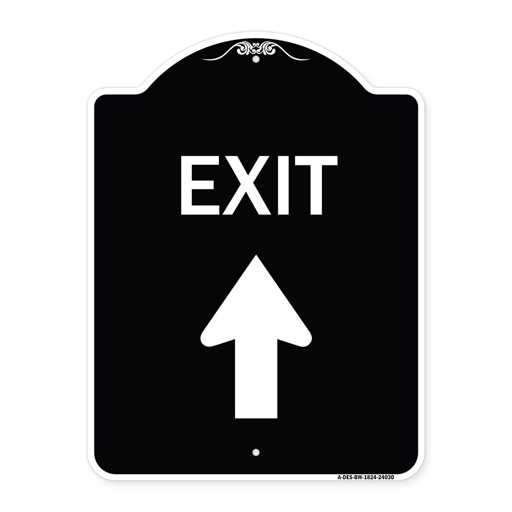 Exit Sign Exit with Up Arrow