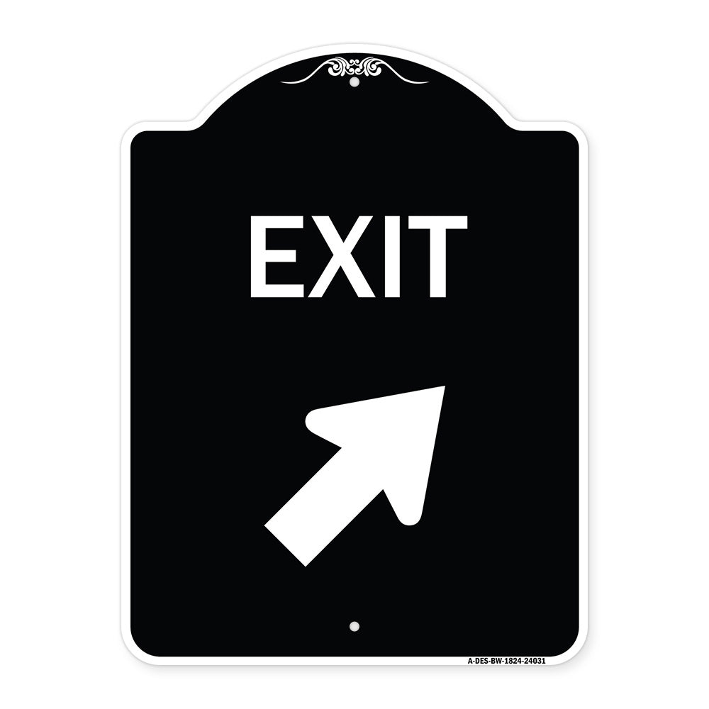 Exit Sign Exit with Right Arrow