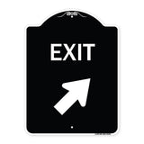 Exit Sign Exit with Right Arrow