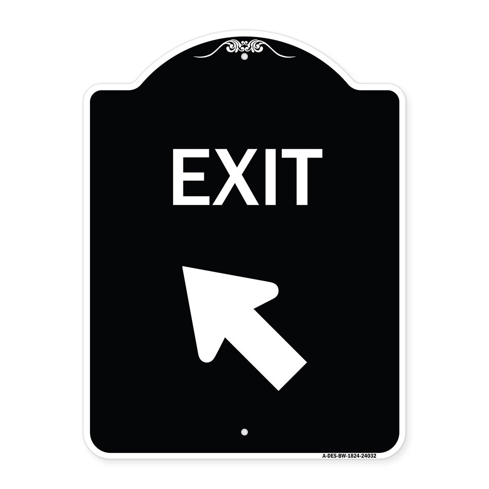 Exit Sign Exit with Left Arrow