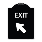 Exit Sign Exit with Left Arrow