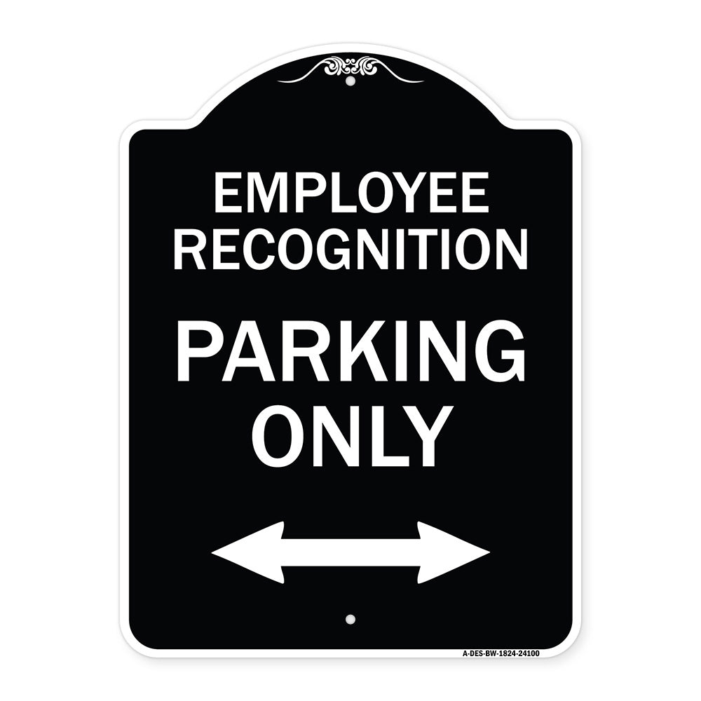 Employee Recognition Parking Only (With Bi-Directional Arrow)