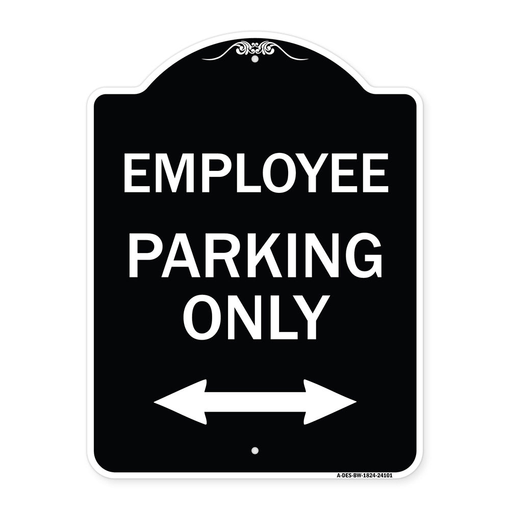 Employee Parking Only (With Bi-Directional Arrow)