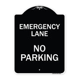Emergency Lane No Parking Sign